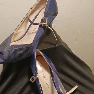Karen Scott Navy Blue Strappy Heels